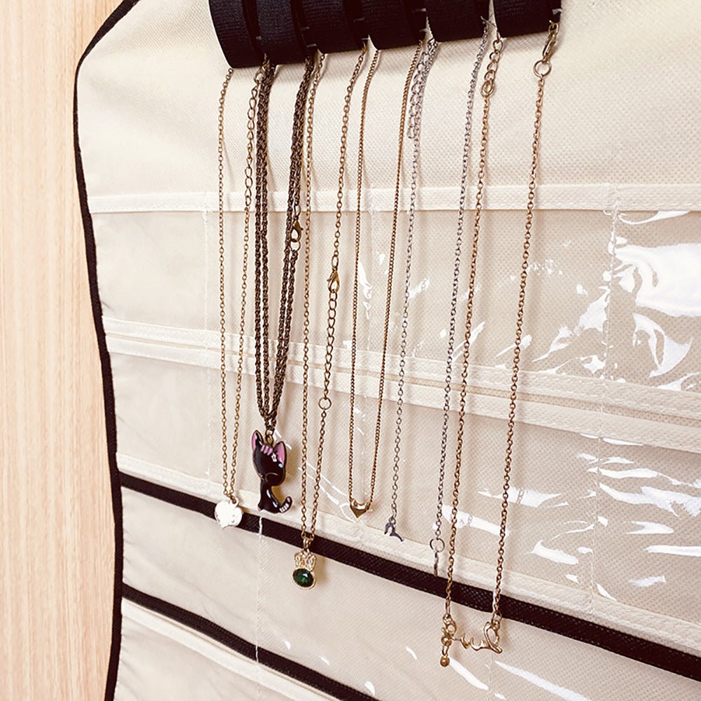 Vindingrijke Hangende Sieradenopbergzak - Alles Geordend Aan Je Kledinghanger! - Small Space