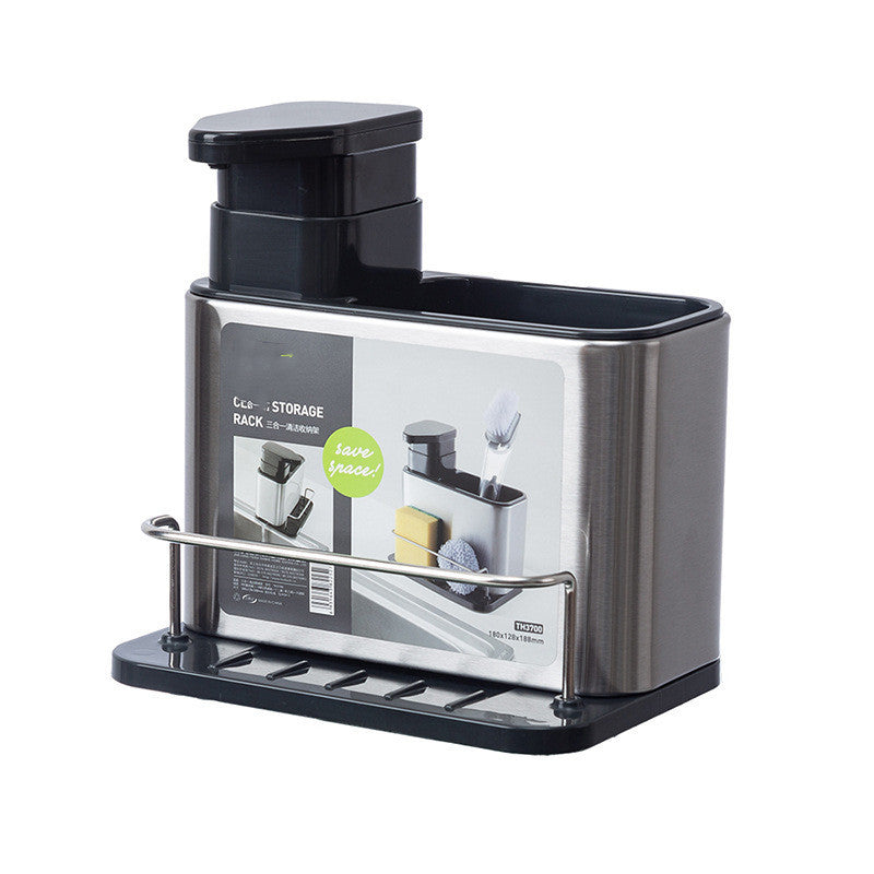Dé 3-in-1 Keukenhulp: Zeepdispenser met Borstel- & Sponshouder