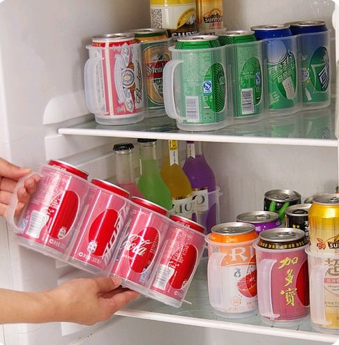 Opbergen als een baas: Handige Koelkastdrankjeshouder voor Blikjes en Flessen! - Small Space